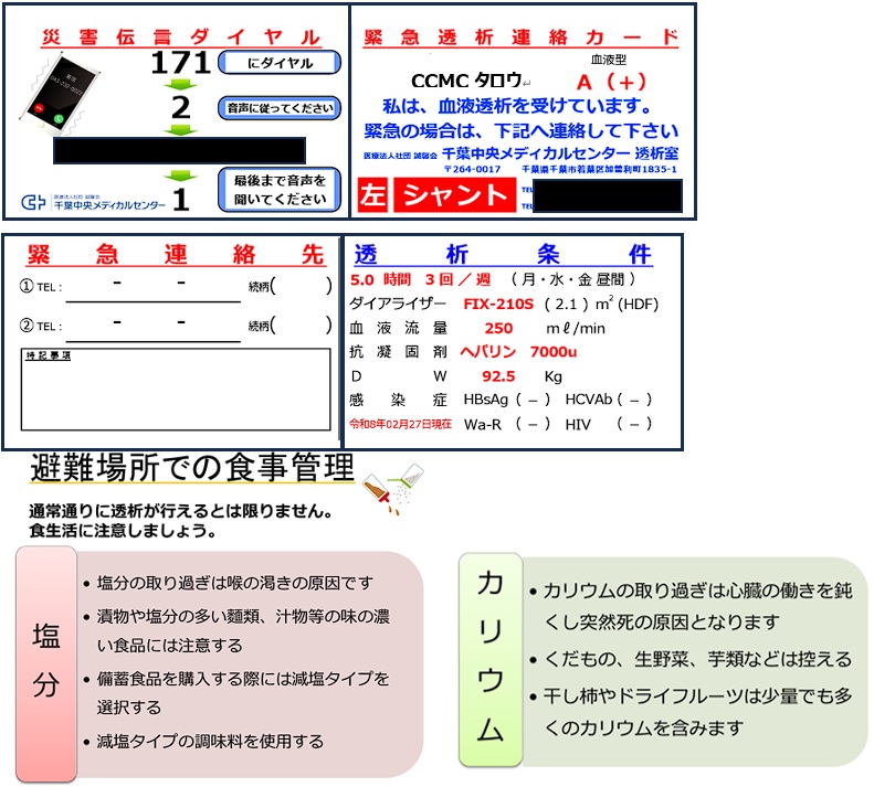 緊急透析連絡カード
